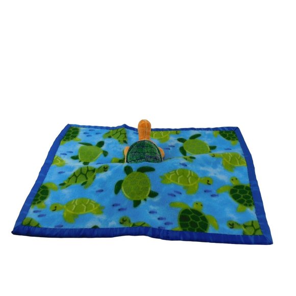 Ty Turtle Baby Security Blanket Lovey Plush 20" x 15" Stuffed Animal - Picture 5 of 7